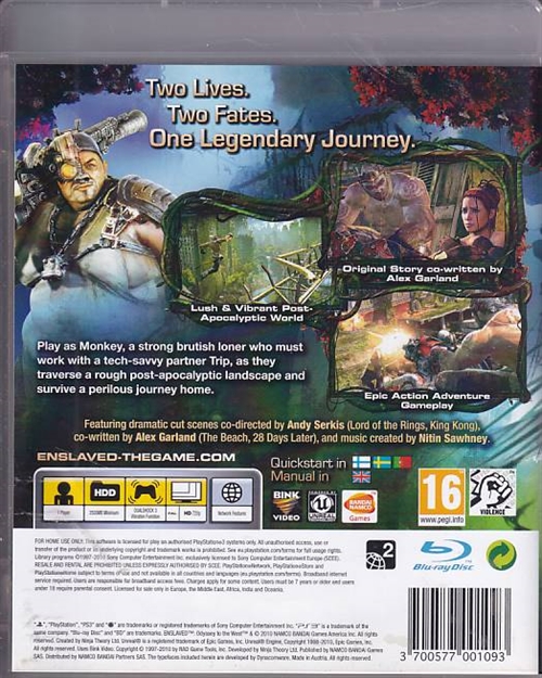 Enslaved Odyssey to the West - PS3 - (B Grade) (Genbrug)